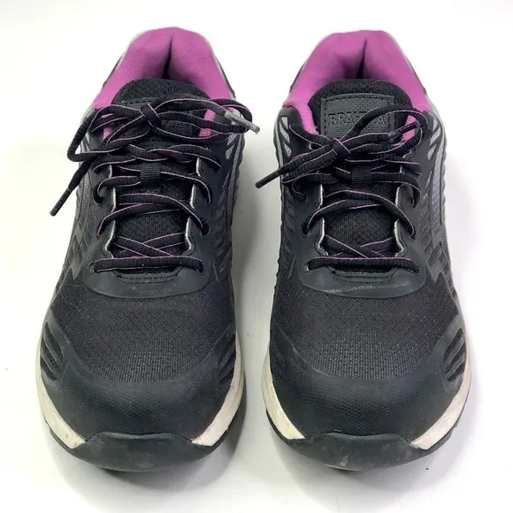 Brahma steel toed sneakers work shoes black ombre with purple 9.5