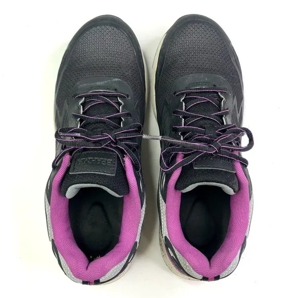 Brahma steel toed sneakers work shoes black ombre with purple 9.5