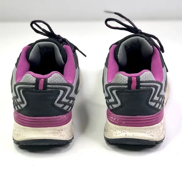 Brahma steel toed sneakers work shoes black ombre with purple 9.5