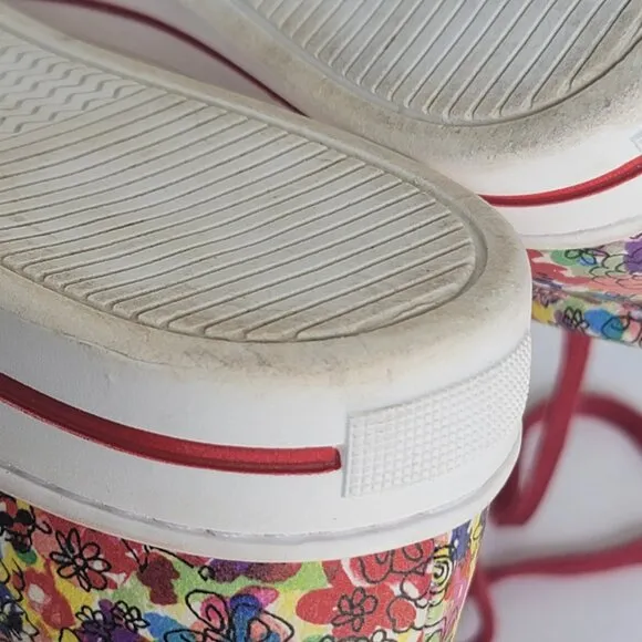 Brighton Blooms Women Multicolor Colorful Flowers Sneakers Shoes Size 9M