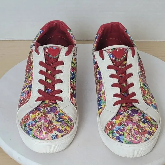 Brighton Blooms Women Multicolor Colorful Flowers Sneakers Shoes Size 9M