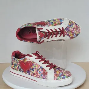 Brighton Blooms Women Multicolor Colorful Flowers Sneakers Shoes Size 9M