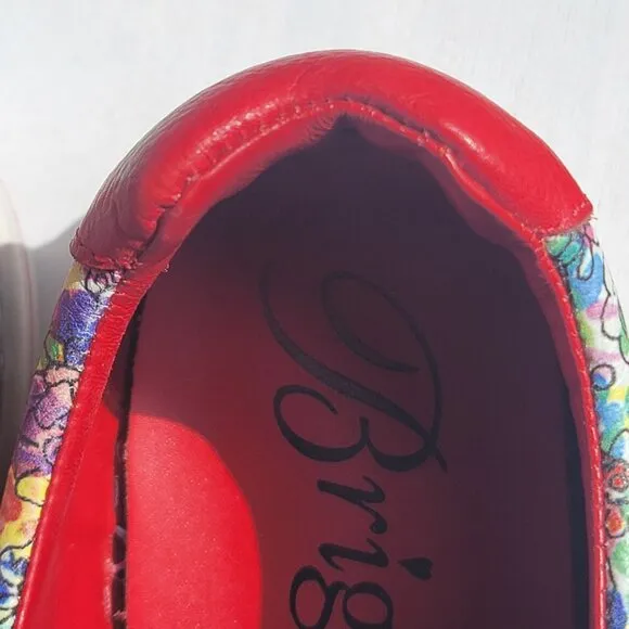 Brighton Blooms Women Multicolor Colorful Flowers Sneakers Shoes Size 9M