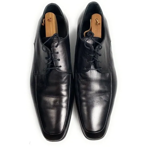 BROLETTO Mens Lace-Up Dress Shoes Black Leather Size 15M
