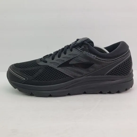 Brooks Addiction 13 Mens Size 12 Black No Insoles Athletic Running Sneaker Shoes