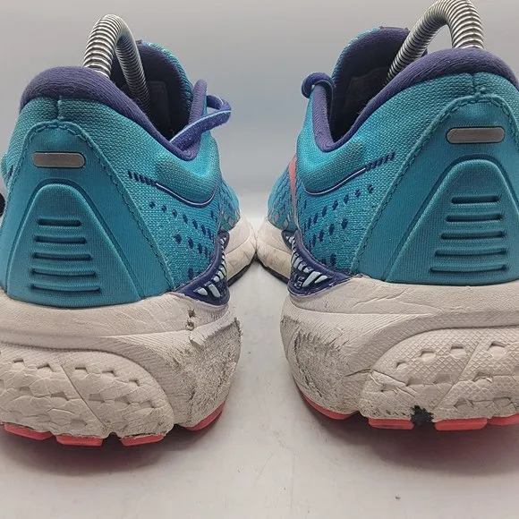 Brooks Adrenaline GTS 21 Womens 10 Blue Running Athletic Shoes 1203291B408