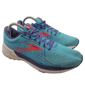 Brooks Adrenaline GTS 21 Womens 10 Blue Running Athletic Shoes 1203291B408