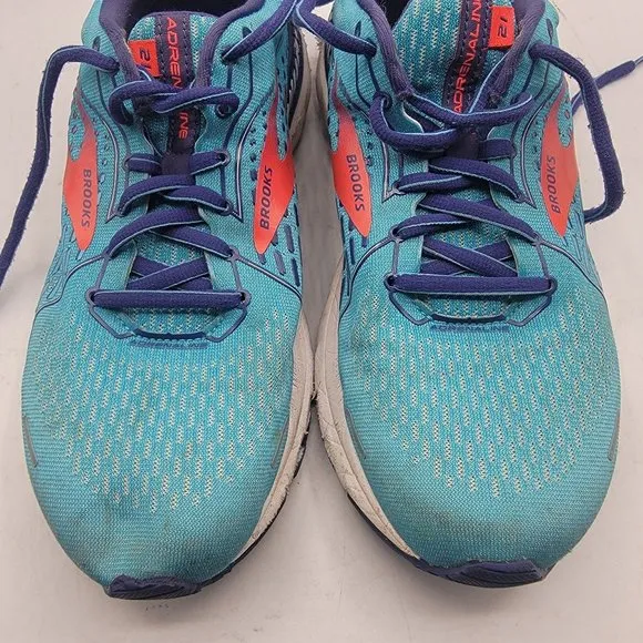 Brooks Adrenaline GTS 21 Womens 10 Blue Running Athletic Shoes 1203291B408