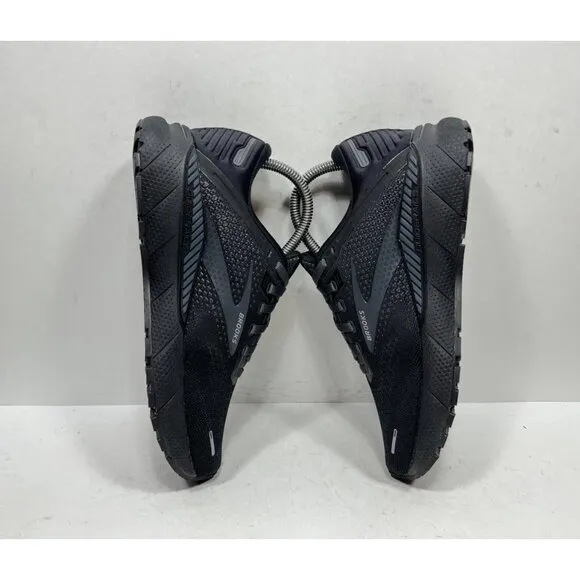 Brooks Adrenaline GTS 22 Womens 7 Shoes Triple Black Running Sneaker 1203531B020