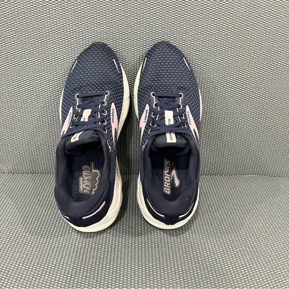 Brooks Adrenaline GTS 22 Womens Athletic Running Shoes Size 10 Navy Blue Purple