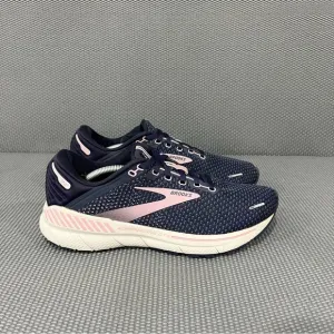 Brooks Adrenaline GTS 22 Womens Athletic Running Shoes Size 10 Navy Blue Purple