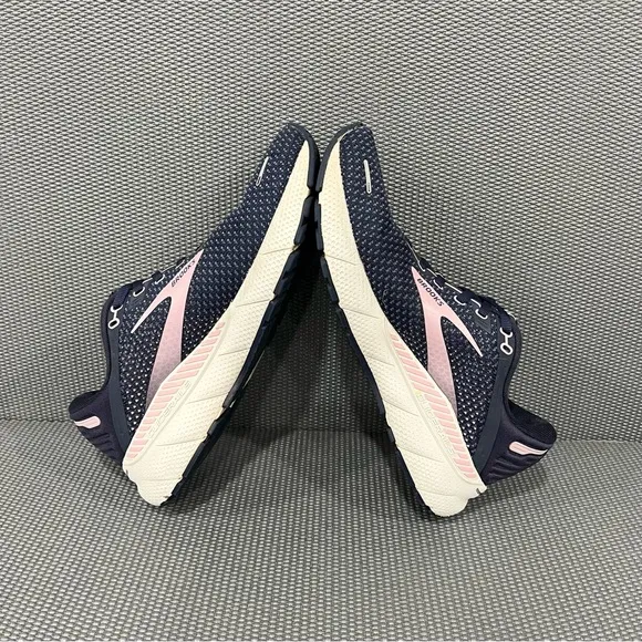 Brooks Adrenaline GTS 22 Womens Athletic Running Shoes Size 10 Navy Blue Purple