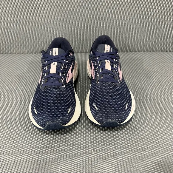 Brooks Adrenaline GTS 22 Womens Athletic Running Shoes Size 10 Navy Blue Purple