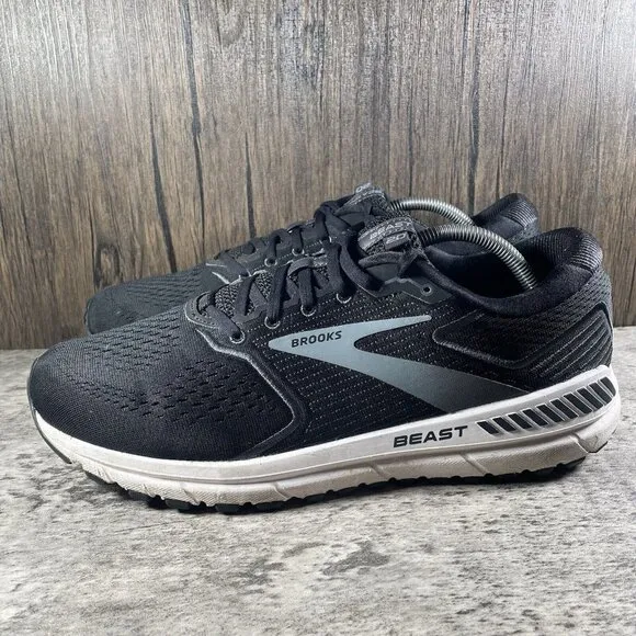 Brooks Beast 20 Mens Size 12.5 Black Athletic Running Shoes Sneakers 1103271D051
