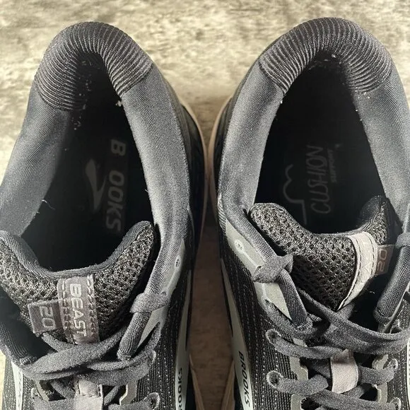 Brooks Beast 20 Mens Size 12.5 Black Athletic Running Shoes Sneakers 1103271D051