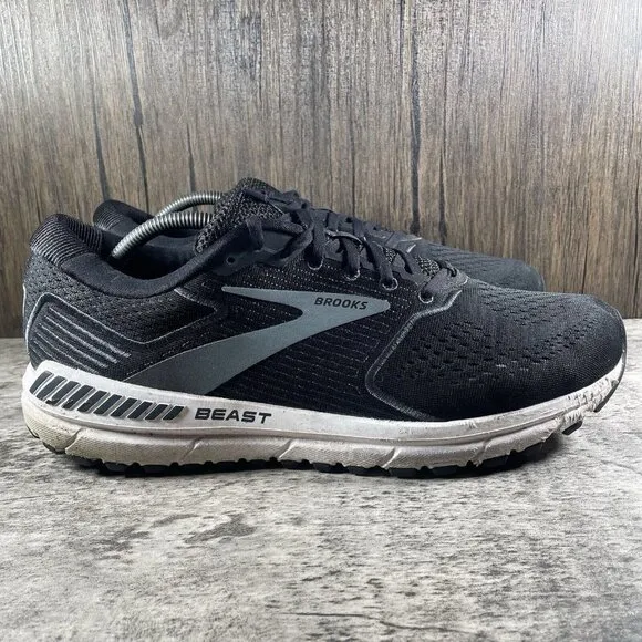 Brooks Beast 20 Mens Size 12.5 Black Athletic Running Shoes Sneakers 1103271D051