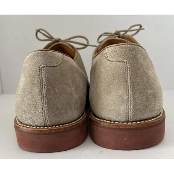 Brooks Brothers Men's Suede Shoes Size 13D Tan Goodyear Welt Construction Lace