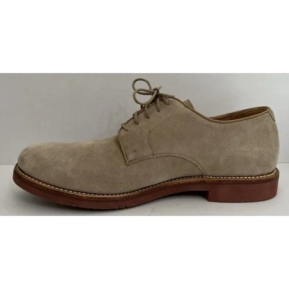 Brooks Brothers Men's Suede Shoes Size 13D Tan Goodyear Welt Construction Lace