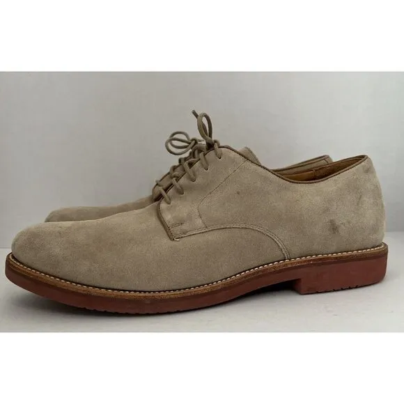 Brooks Brothers Men's Suede Shoes Size 13D Tan Goodyear Welt Construction Lace