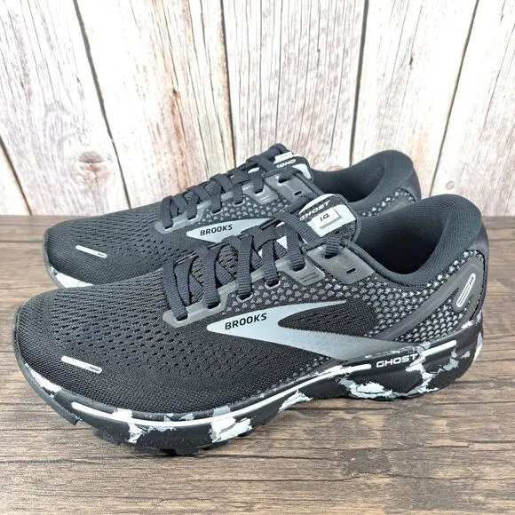 Brooks Ghost 14 Running Shoes Men's Sz 9 Black Gray Camo (VGC)