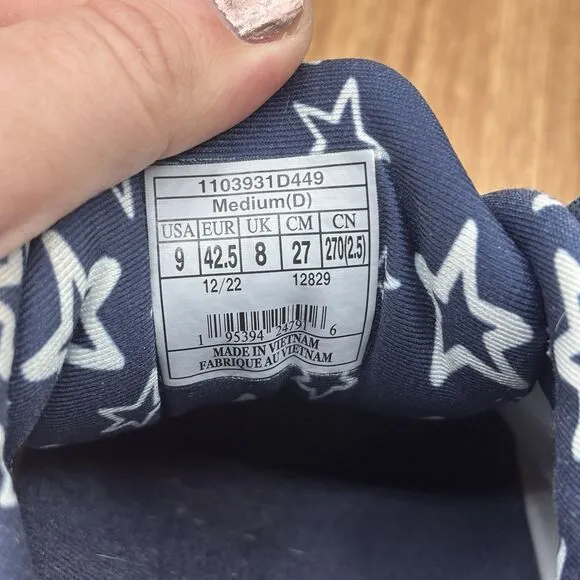 Brooks Ghost 15 Neutral Running Shoes Titan White Peacoat Patriotic USA Size 9 D