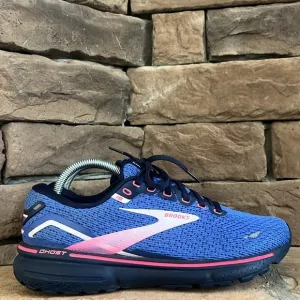 Brooks Ghost 15 Running Shoes / Blue - Peacoat - Pink / SZ 10