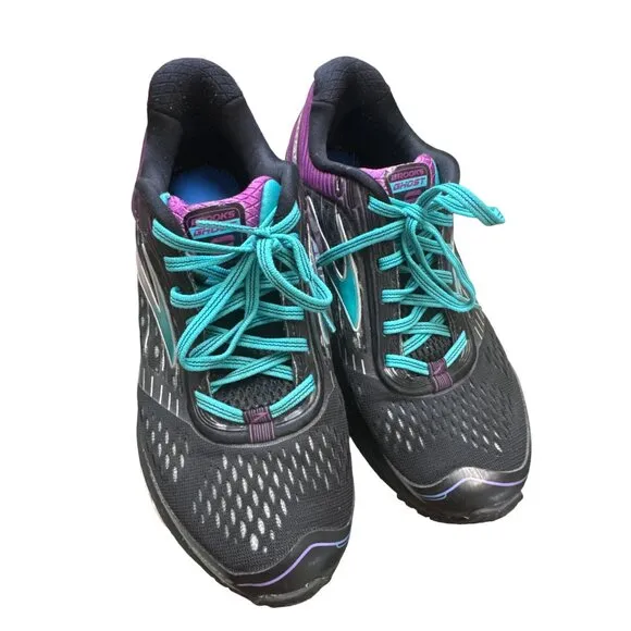 Brooks Ghost women’s black pink running shoes sneakers size 8 SKU 3824