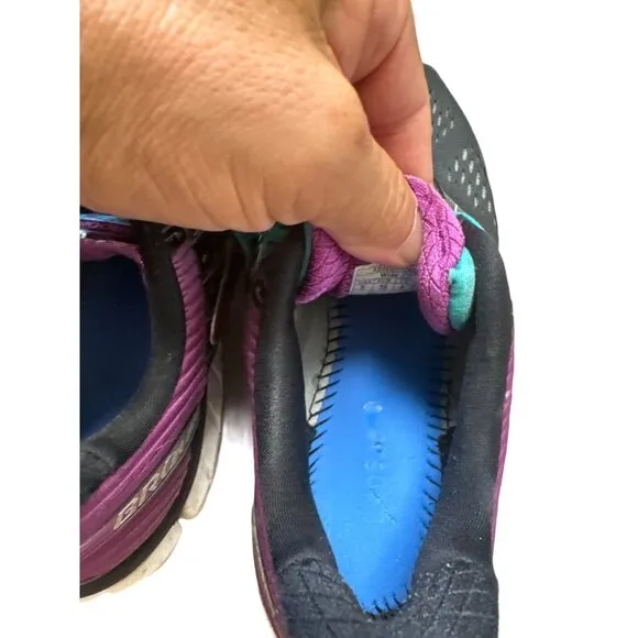 Brooks Ghost women’s black pink running shoes sneakers size 8 SKU 3824