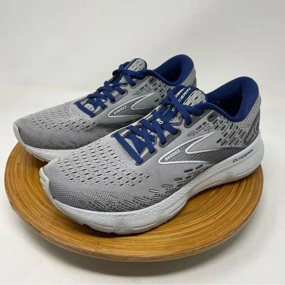 BROOKS Glycerin 20 Running Shoes Alloy Grey Blue Size 8 Men, 9.5 Women