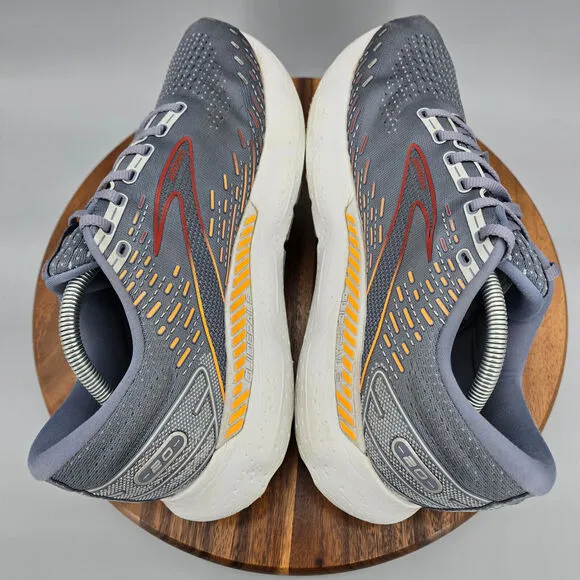 Brooks Glycerin GTS 20 Shoes Men's 12.5 D Gray Orange Running Athletic Sneakers