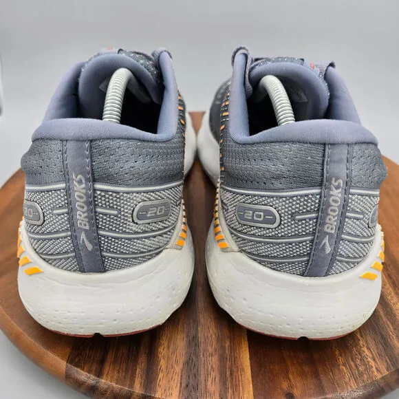 Brooks Glycerin GTS 20 Shoes Men's 12.5 D Gray Orange Running Athletic Sneakers