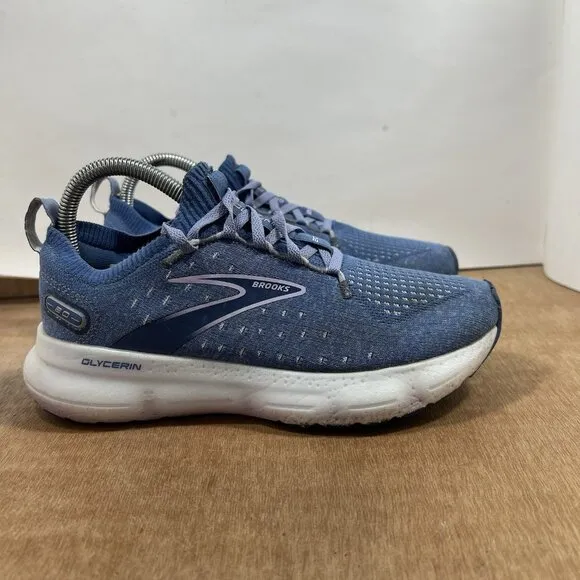 Brooks Glycerin StealthFit 20 Womens Size 7.5 Blue Running Shoes