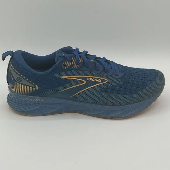 Brooks Levitate 6 Sneakers Men's Size 8 D Running Athletic Shoes Blue Orange
