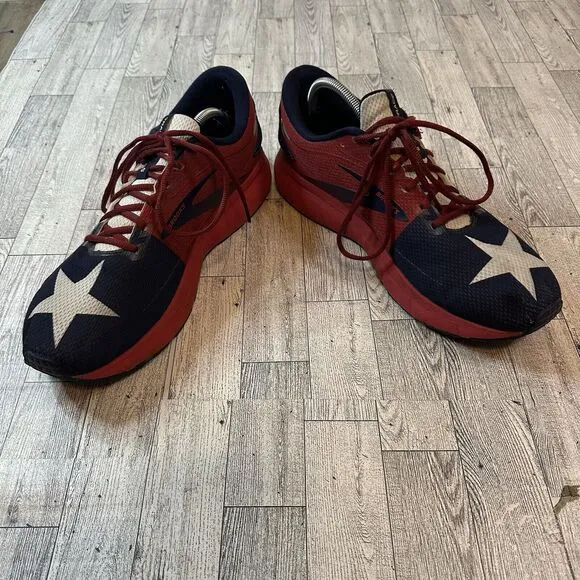 Brooks Trace 2 Texas Star Running‎ Shoes Men's 13 USA Red White Blue 1103881D689