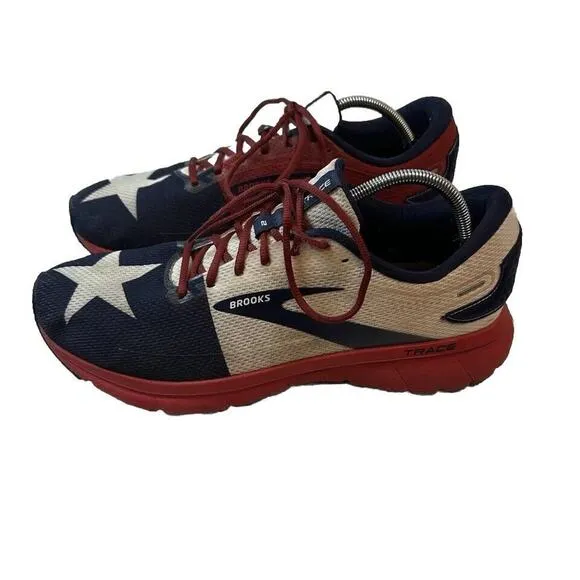 Brooks Trace 2 Texas Star Running‎ Shoes Men's 13 USA Red White Blue 1103881D689