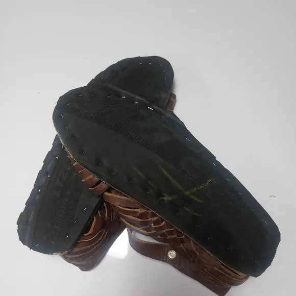 Brown Leather Sandals with Buckle  8.5-9
