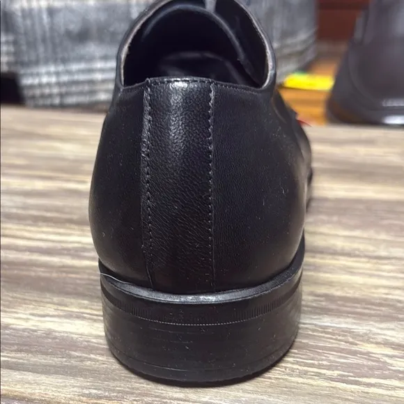 Bruno Magli Black Leather Derby Oxfords