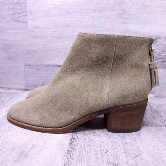 Calypso St Barth Matt Bernson Suede Ankle Boot Taupe Tan Brown Women's 8