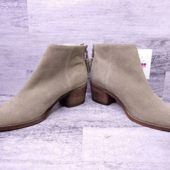 Calypso St Barth Matt Bernson Suede Ankle Boot Taupe Tan Brown Women's 8