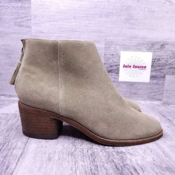Calypso St Barth Matt Bernson Suede Ankle Boot Taupe Tan Brown Women's 8