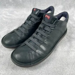 Camper Beetle Men's Mid Top Sneakers US 9 Black Leather Shoes 36678