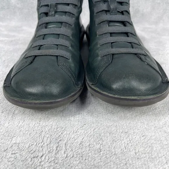 Camper Beetle Men's Mid Top Sneakers US 9 Black Leather Shoes 36678