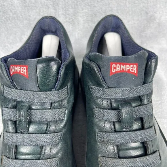 Camper Beetle Men's Mid Top Sneakers US 9 Black Leather Shoes 36678
