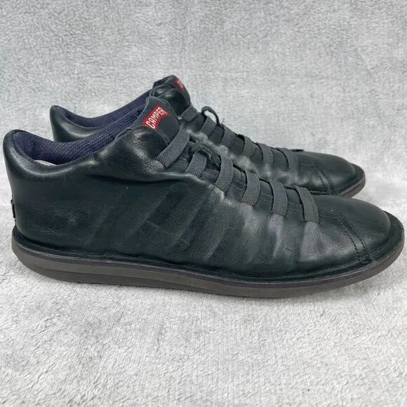 Camper Beetle Men's Mid Top Sneakers US 9 Black Leather Shoes 36678