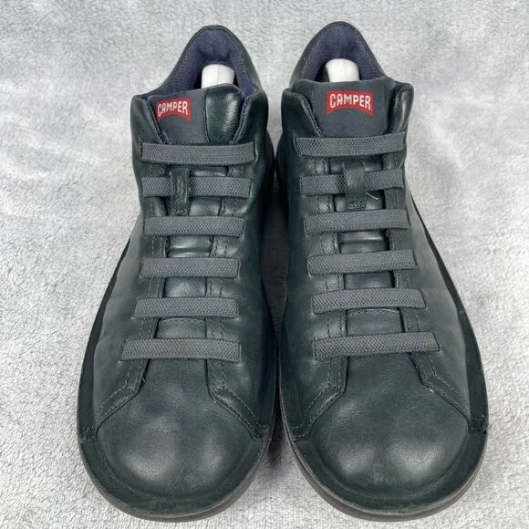 Camper Beetle Men's Mid Top Sneakers US 9 Black Leather Shoes 36678
