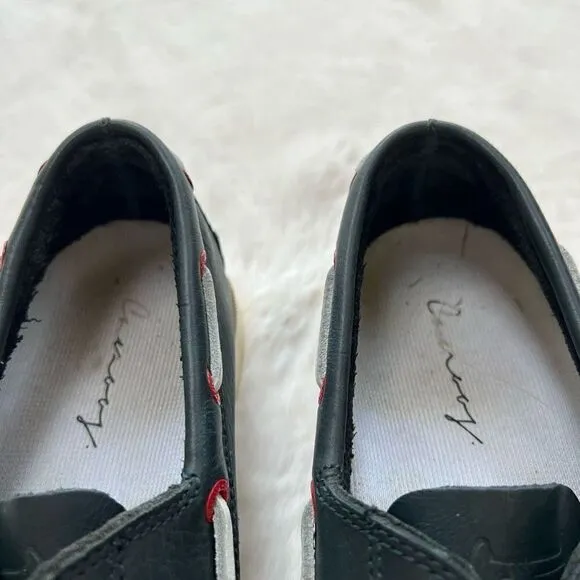Canoos Golf Shoes Boat Shoe Style Leather Preppy Navy Blue Red size women’s 8