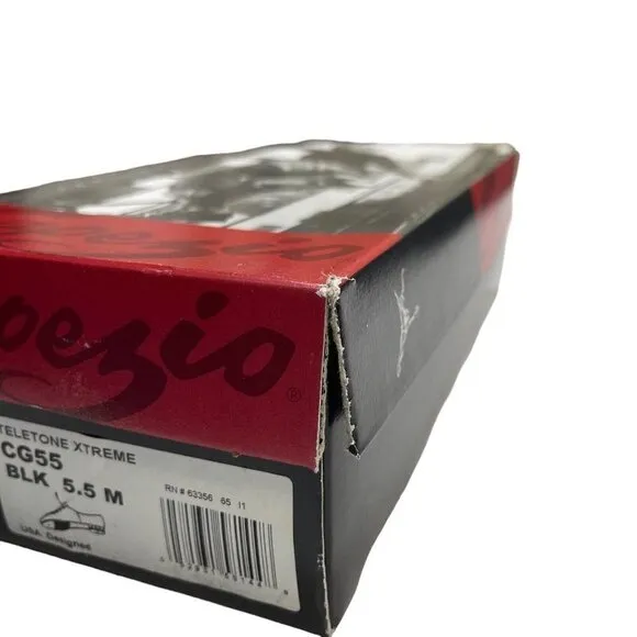 CAPEZIO CG55 TELETONE XTREME Tap Shoes Womens Size 5.5 M Black Lace-Up Dance NEW