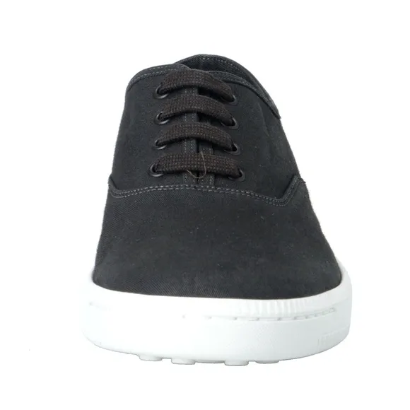 Car Shoe By Prada Black Canvas Sneakers Shoes