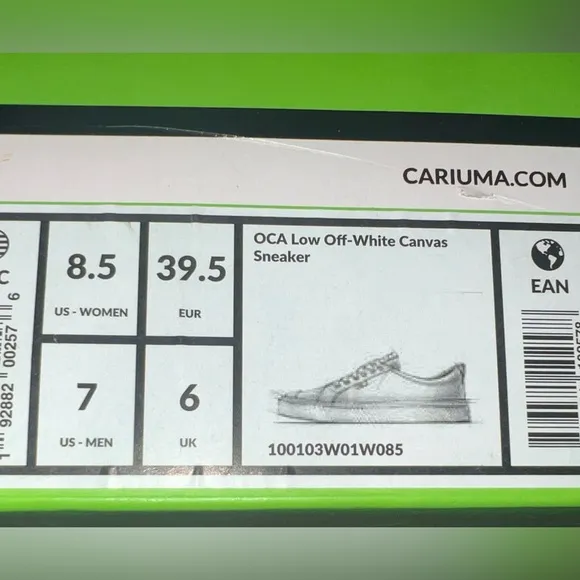 Cariuma NEW Womens OCA Low Top Canvas Lace Up Sneakers Shoes Sz 8.5