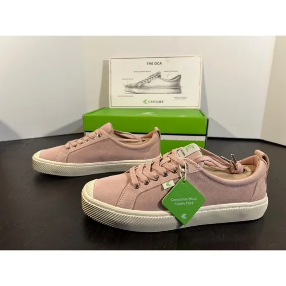 Cariuma OCA Low Suede Sneakers Rose Size 10.5 Women/9 Men